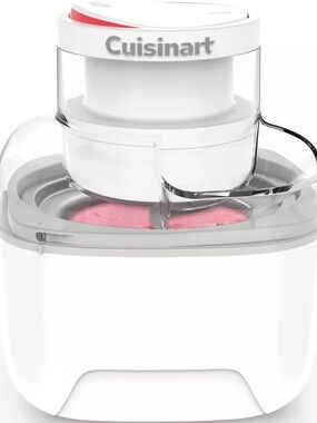 Cuisinart White Ice Cream Maker with Pink Accent - NWOT